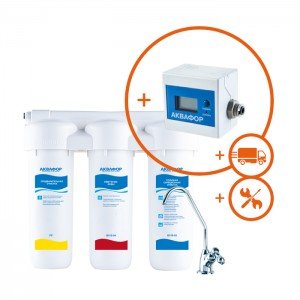 Проточная система Аквафор Трио Норма Умягчающий + Индикатор ресурса
